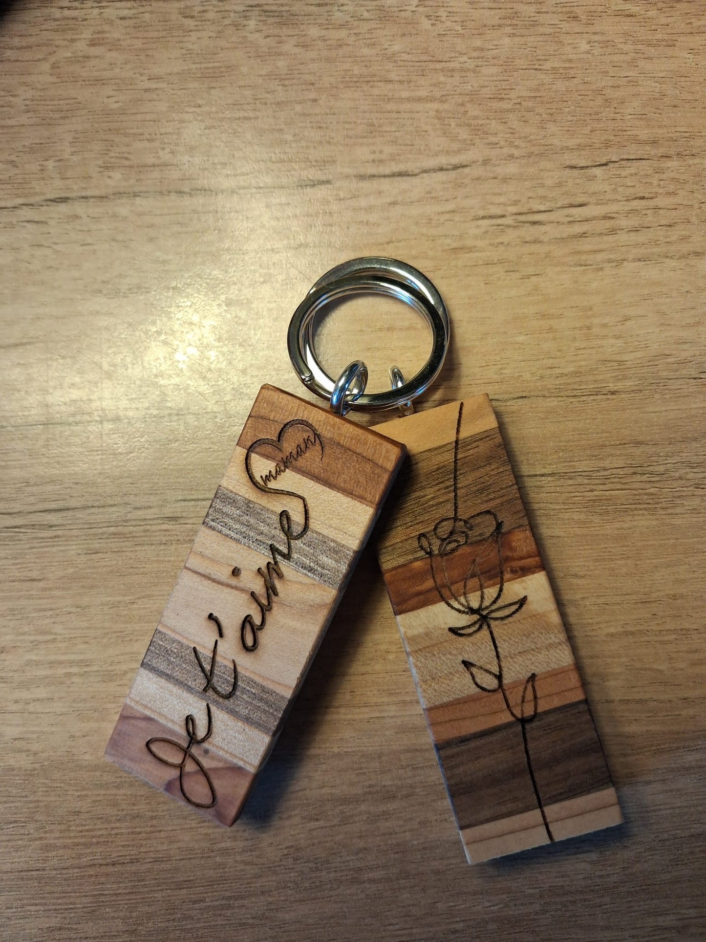 porte clef en bois